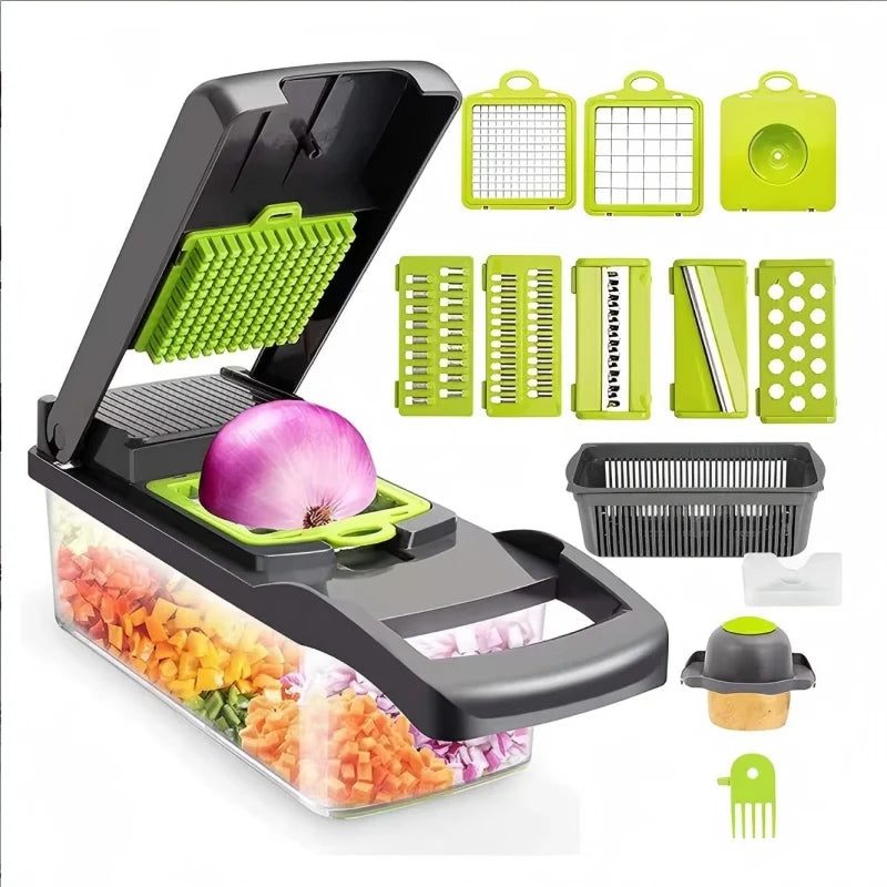 16-in-1 Vegetable Chopper & Mandoline Slicer