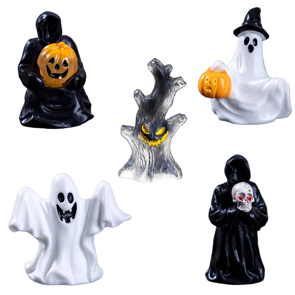 Mini Grim Reaper Halloween Figurine Set