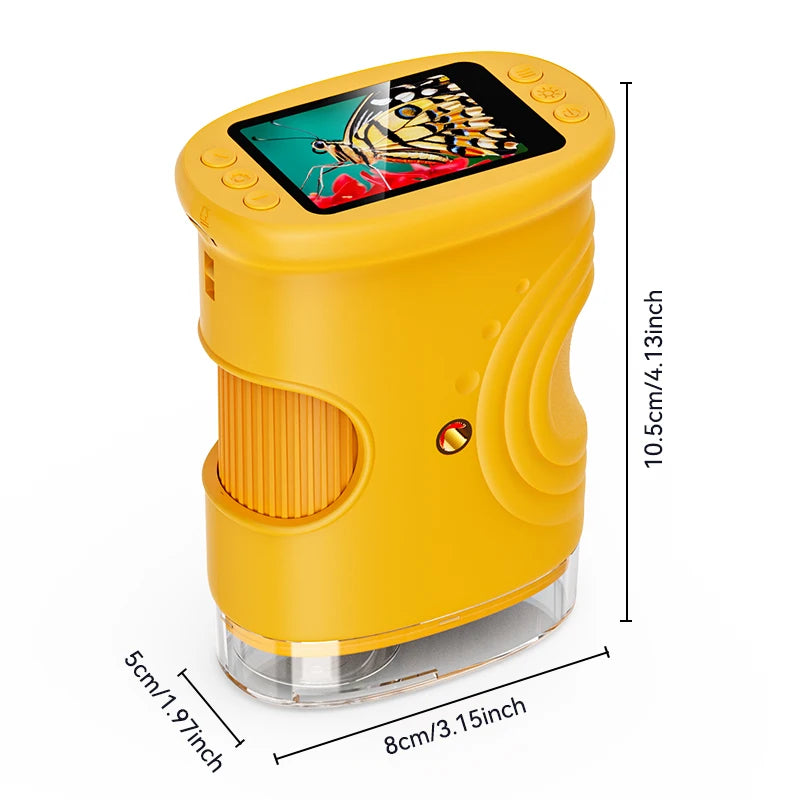 1000X Rechargeable Digital Microscope with 2" Screen