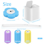 Disposable Toilet Brush System with Replaceable Cleaning Heads