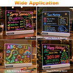 Rechargeable LED Drawing & Note Board with Timer