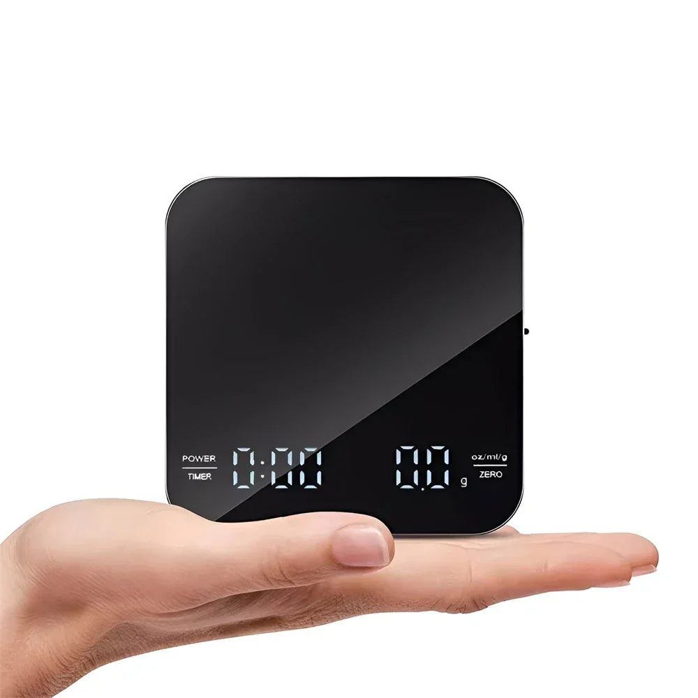 Digital Coffee Scale with Timer & LED Display