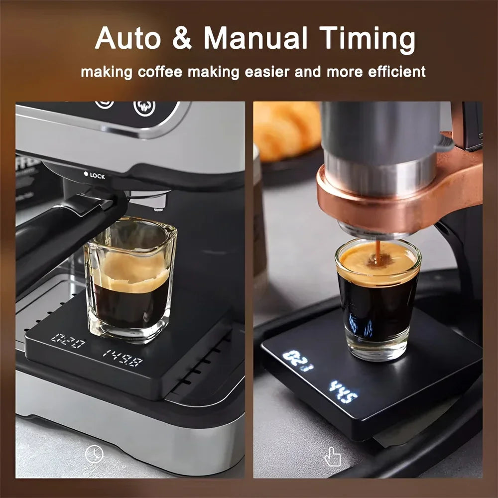 Digital Coffee Scale with Timer & LED Display