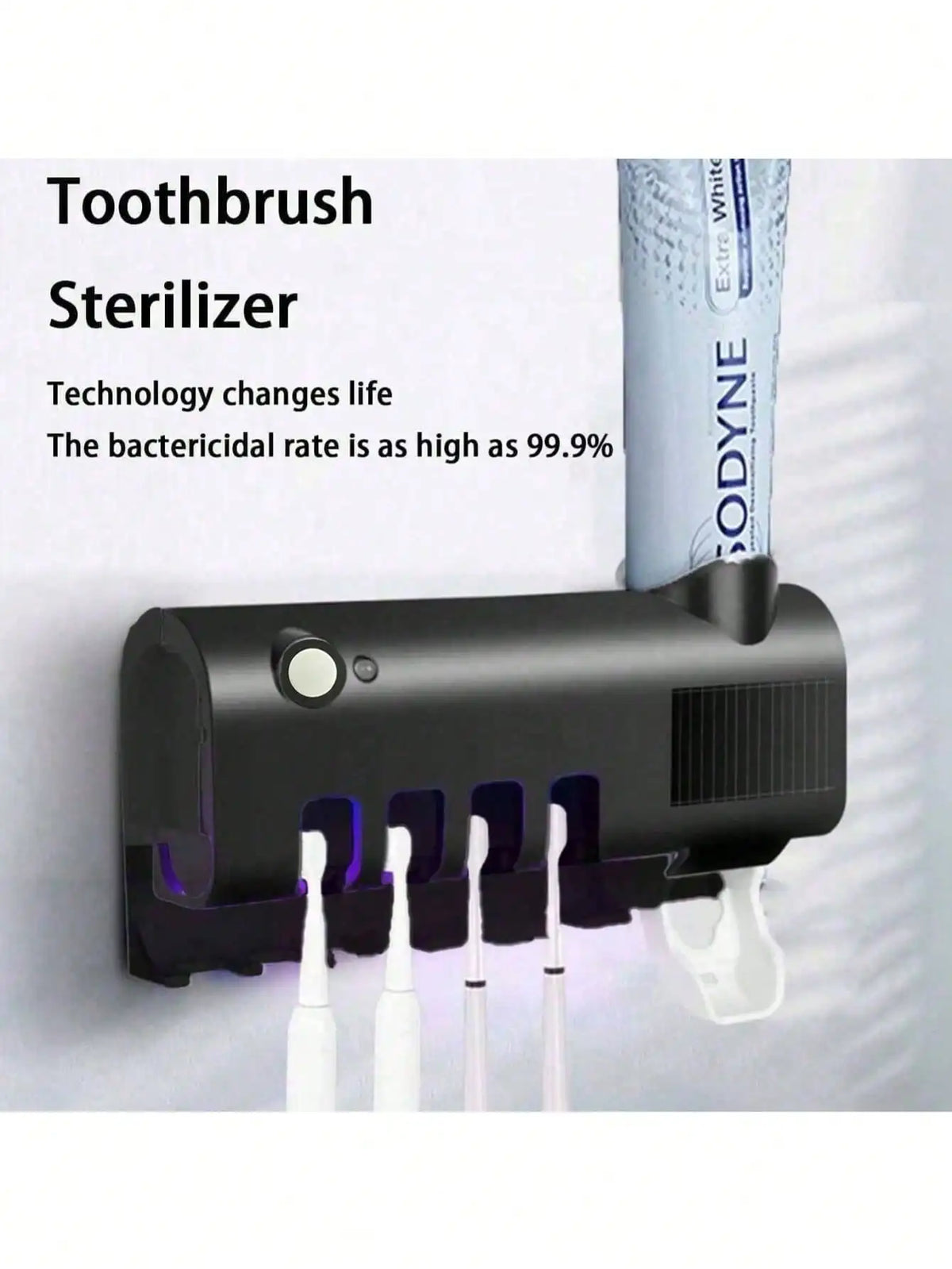 UV Toothbrush Holder & Toothpaste Dispenser