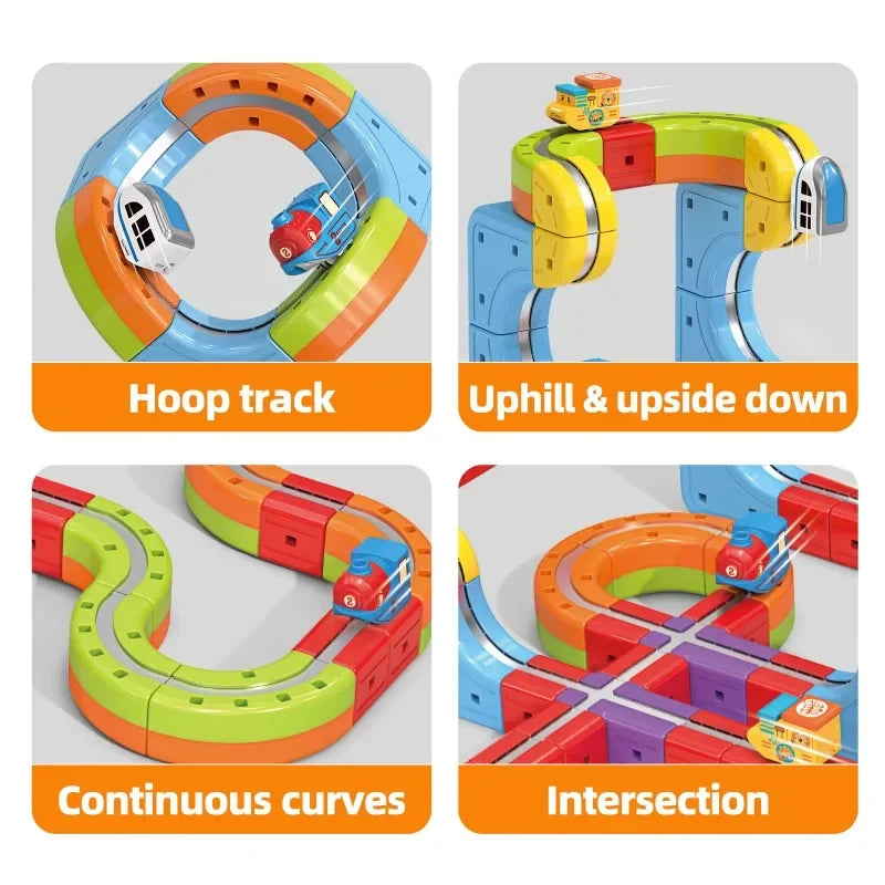 Electronic DIY Train Track Building Set