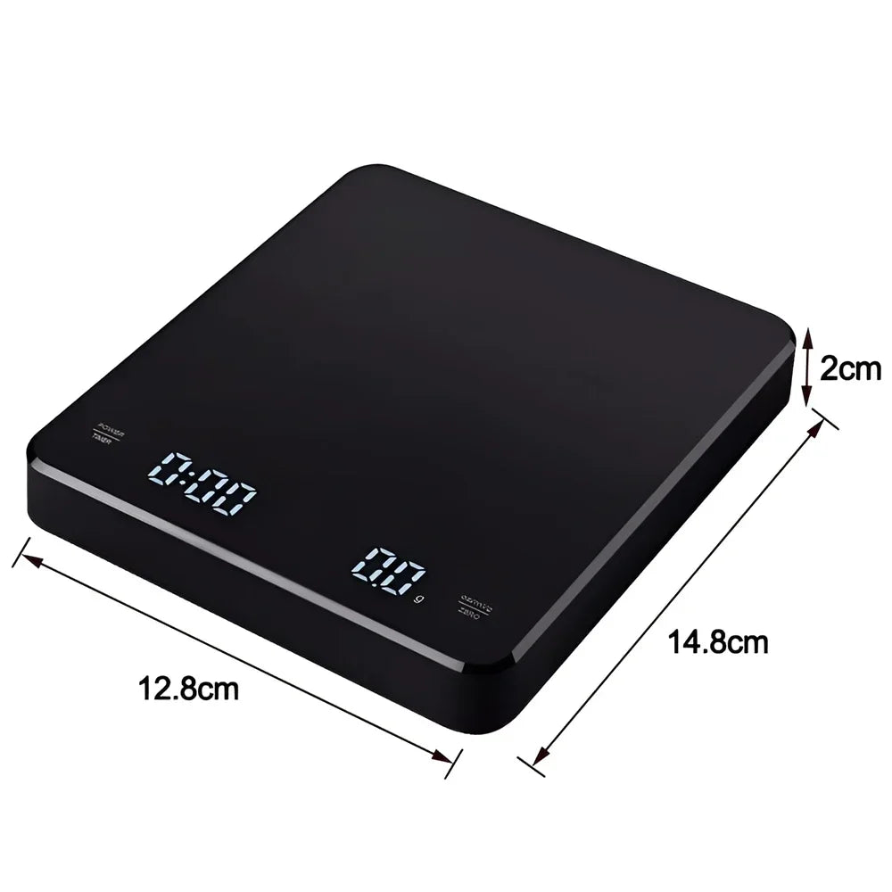 Digital Coffee Scale with Timer & LED Display
