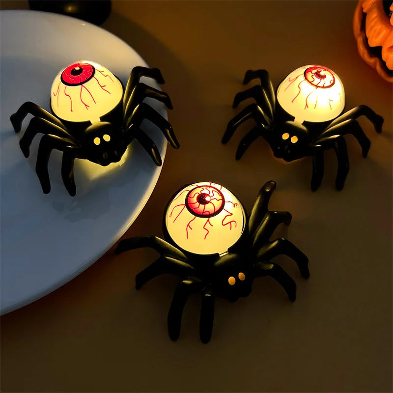LED Halloween Skull & Spider Candle Light