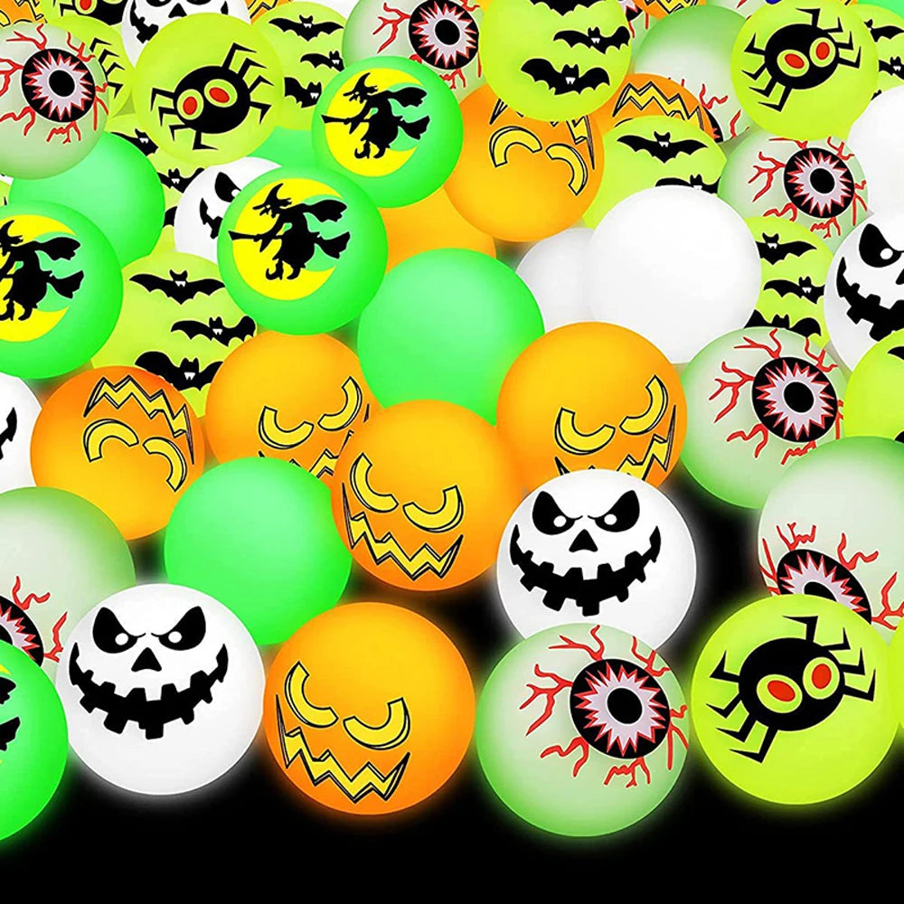 Glow-in-the-Dark Halloween Eyeball Bouncy Balls