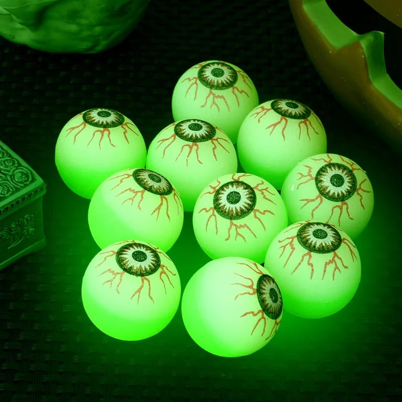 Glow-in-the-Dark Halloween Eyeball Bouncy Balls
