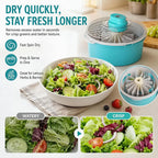 Electric 2-in-1 Fruit & Vegetable Washer with Salad Spinner