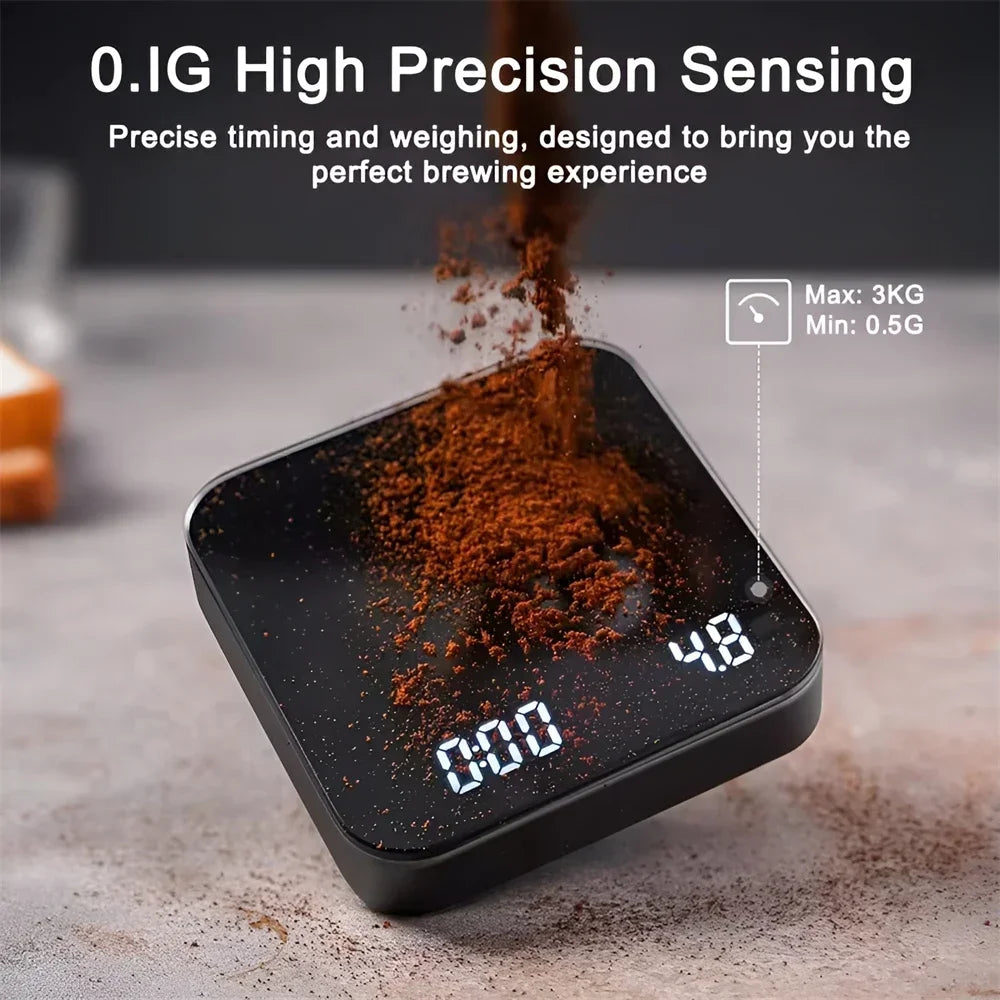 Digital Coffee Scale with Timer & LED Display