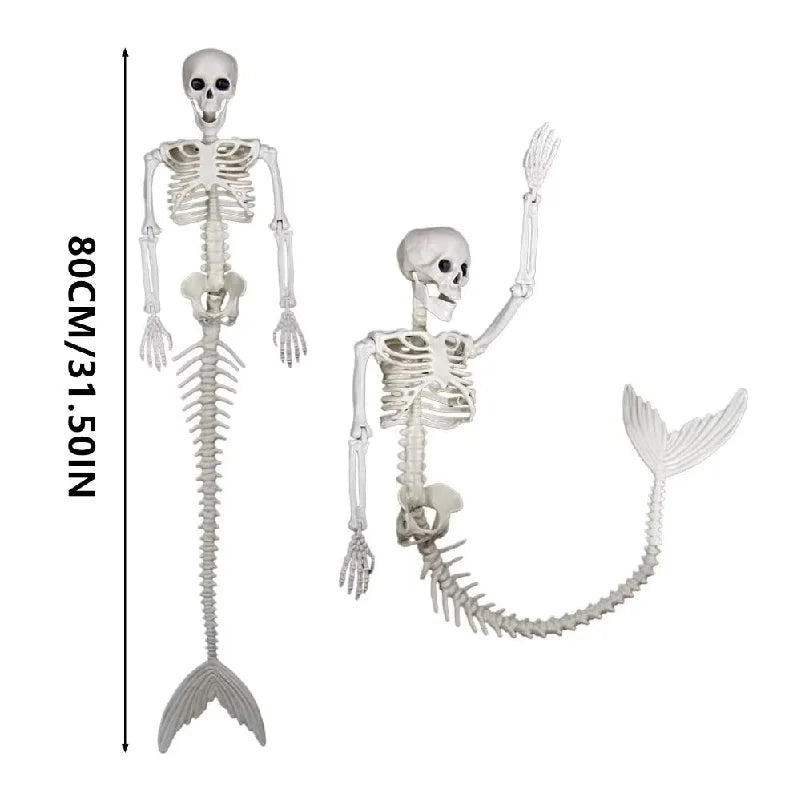 80cm Mermaid Skeleton Halloween Decoration