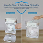 3-in-1 Mini Air Cooler, Humidifier & Night Light