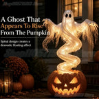 Light-Up Ghost & Pumpkin Halloween Yard Decoration