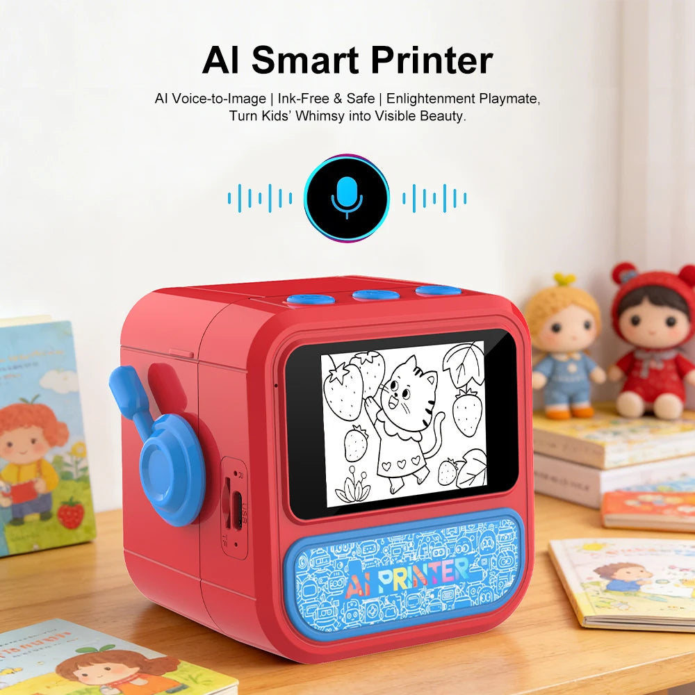 AI Voice Mini Thermal Sticker Printer