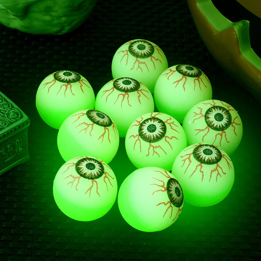 Glow-in-the-Dark Halloween Eyeball Bouncy Balls