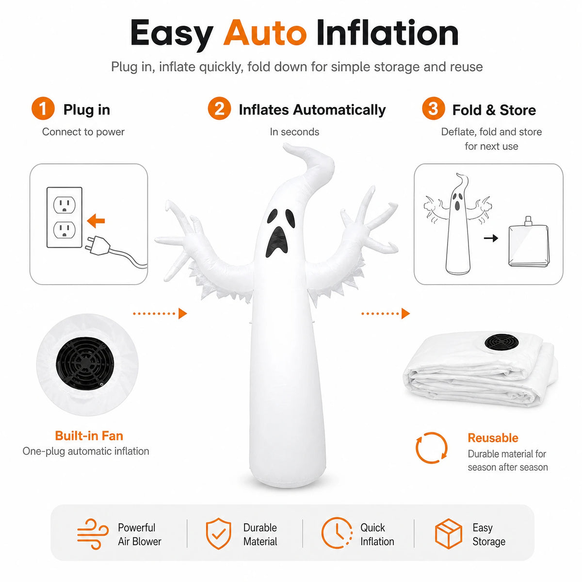Large Inflatable Halloween Ghost