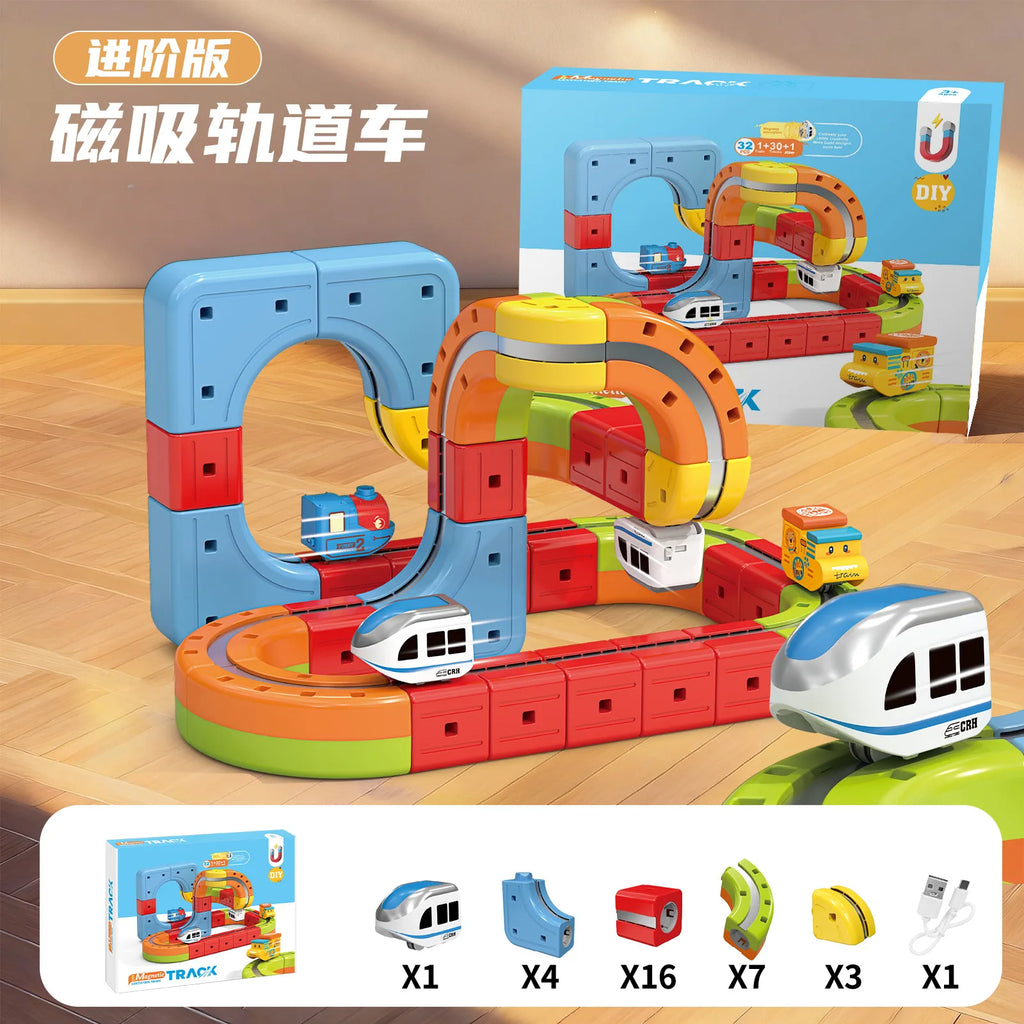 Electronic DIY Train Track Building Set