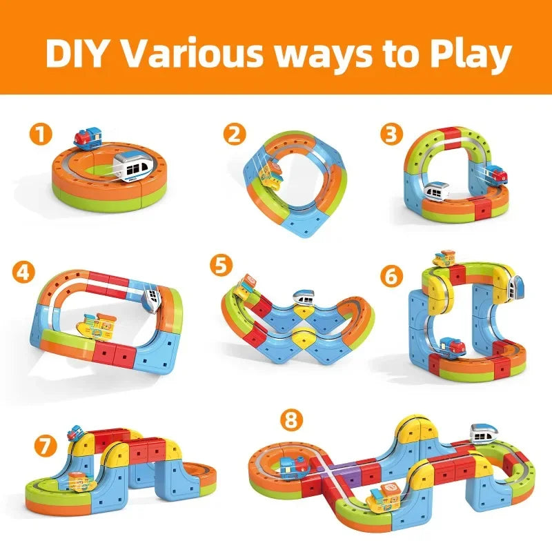 Electronic DIY Train Track Building Set
