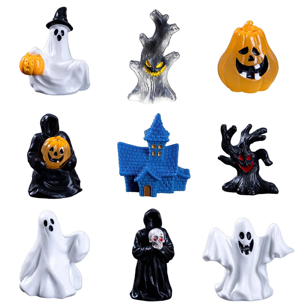 Mini Grim Reaper Halloween Figurine Set
