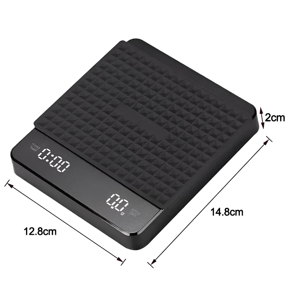 Digital Coffee Scale with Timer & LED Display