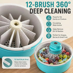 Electric 2-in-1 Fruit & Vegetable Washer with Salad Spinner