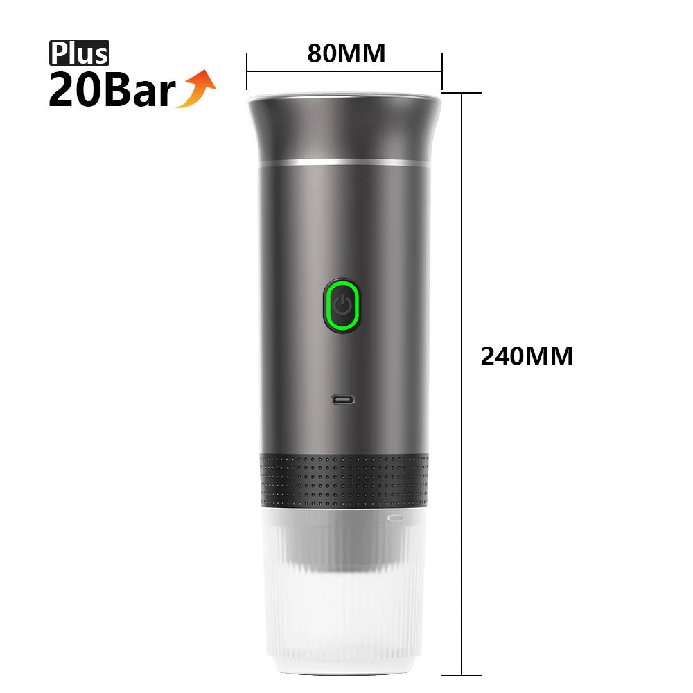 3-in-1 Portable Espresso Maker for Capsules & Ground Coffee