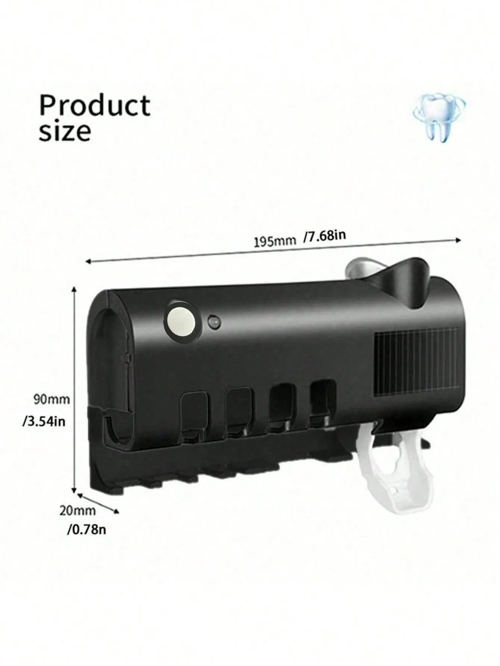 UV Toothbrush Holder & Toothpaste Dispenser