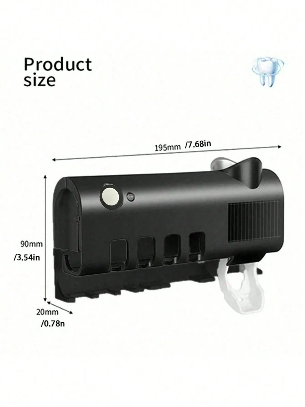 UV Toothbrush Holder & Toothpaste Dispenser