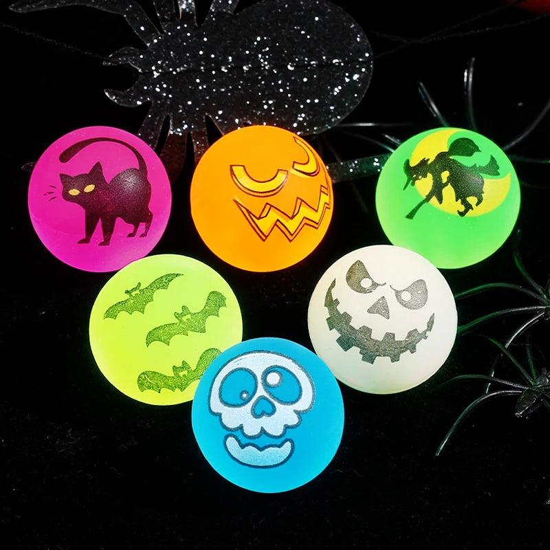Glow-in-the-Dark Halloween Eyeball Bouncy Balls