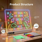 Rechargeable LED Drawing & Note Board with Timer