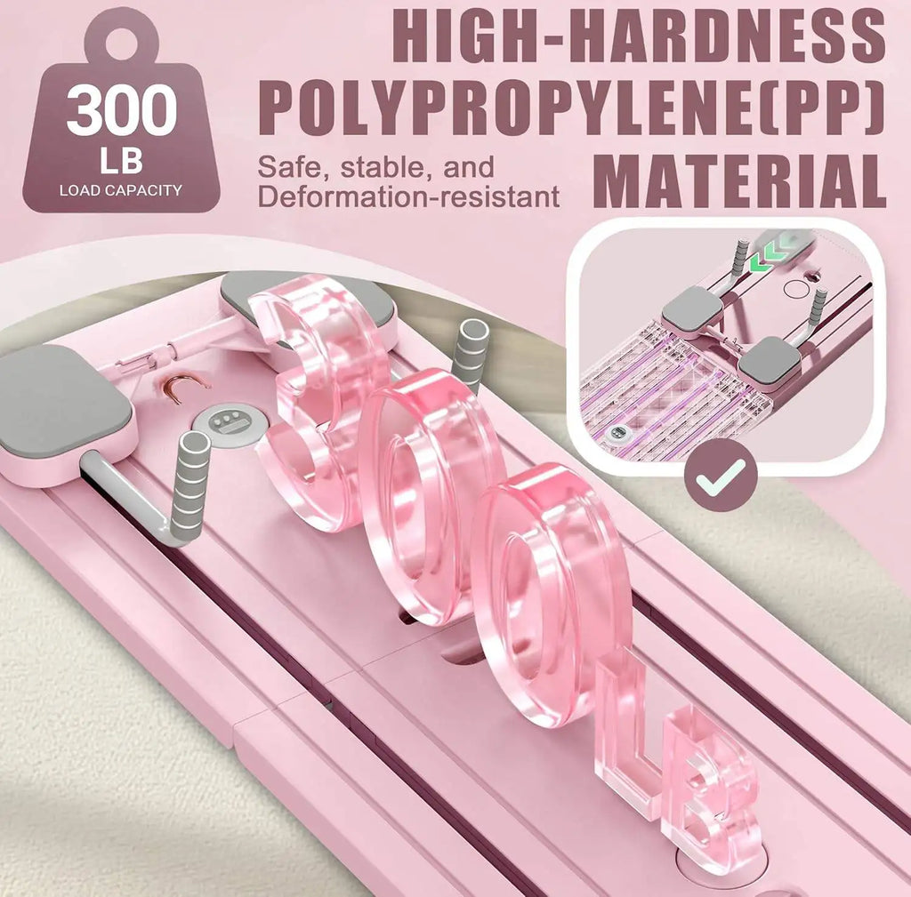 Foldable Pilates & Core Training Board with Resistance Cables