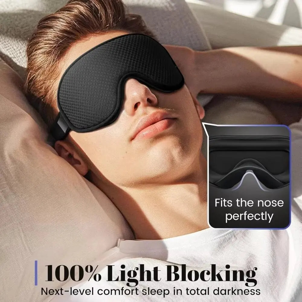 3D Blackout Sleep Mask with Adjustable Strap