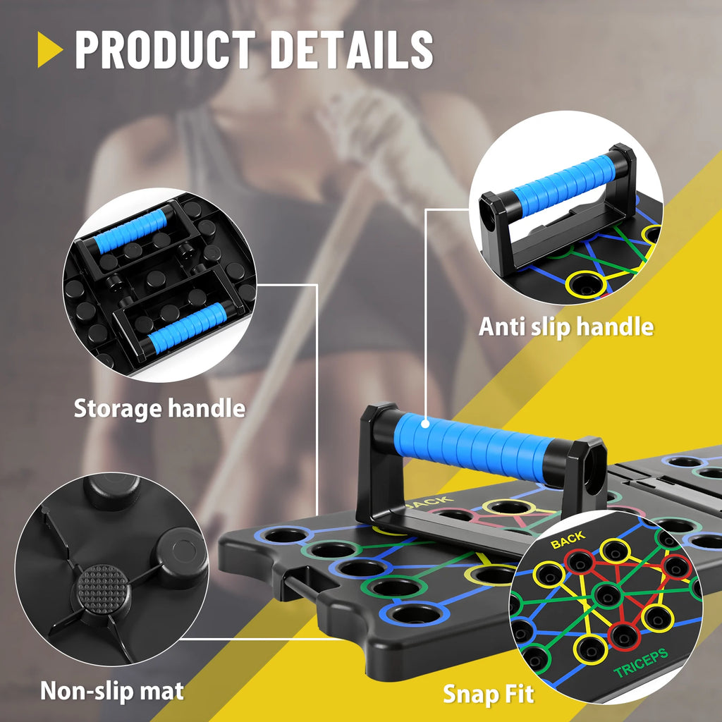 Foldable Multi-Position Push-Up Training Board