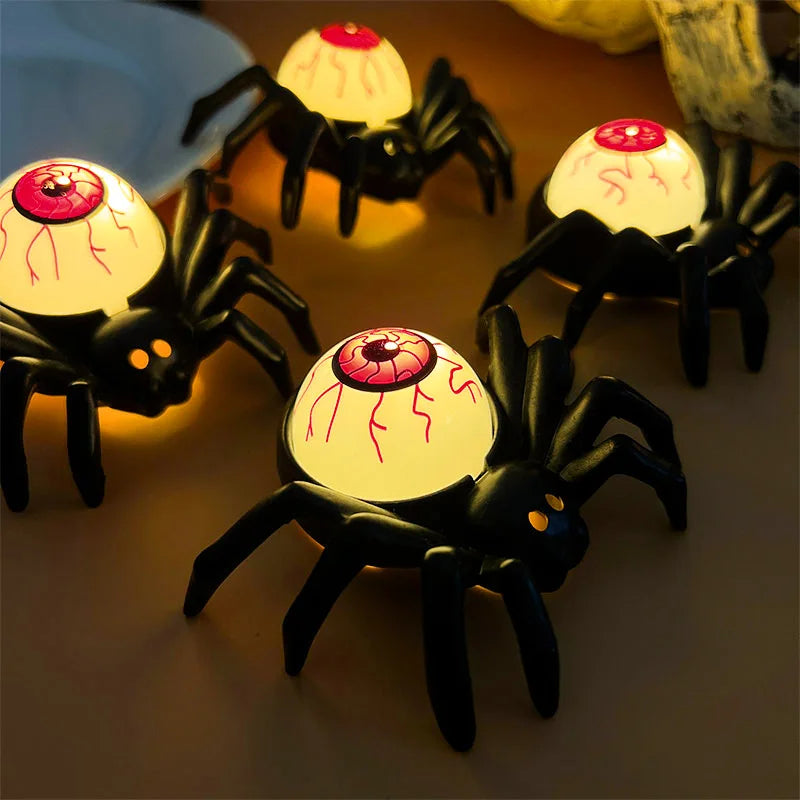LED Halloween skull and spider candle light decoration
