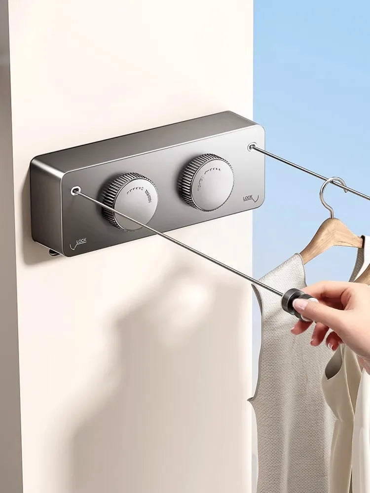 Wall-Mounted Retractable Clothesline