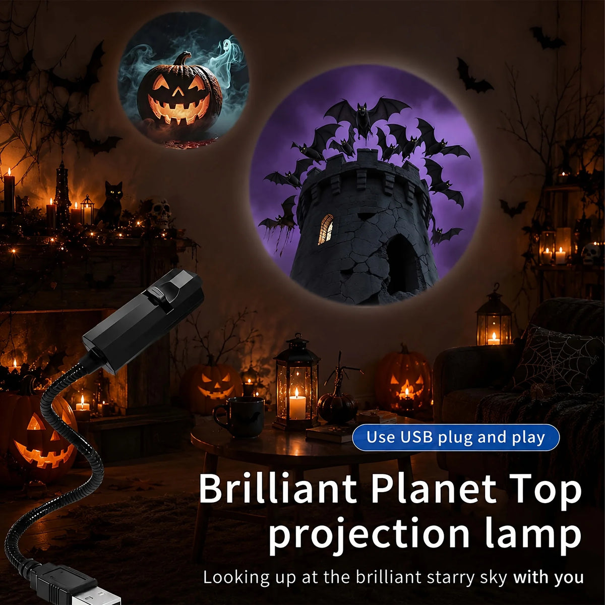 USB Halloween LED Projector Light