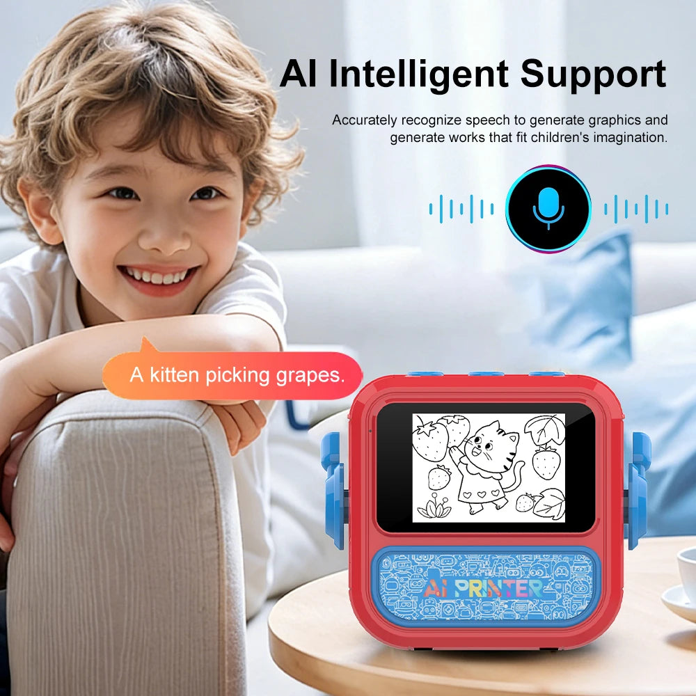 AI Voice Mini Thermal Sticker Printer