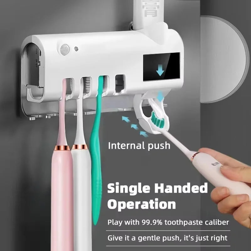 UV Toothbrush Holder & Toothpaste Dispenser