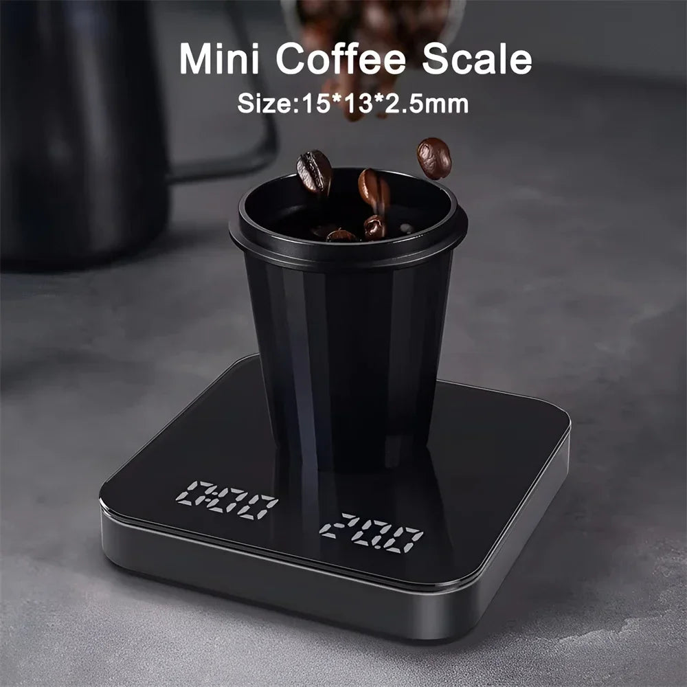 Digital Coffee Scale with Timer & LED Display