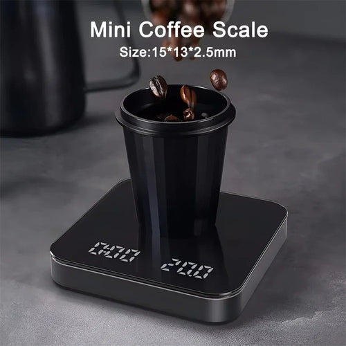 Digital Coffee Scale with Timer & LED Display