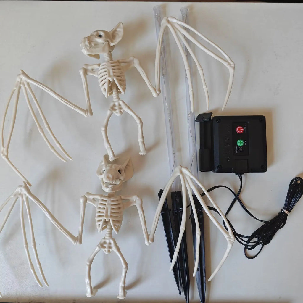 Solar Halloween Bat & Skeleton Pathway Lights