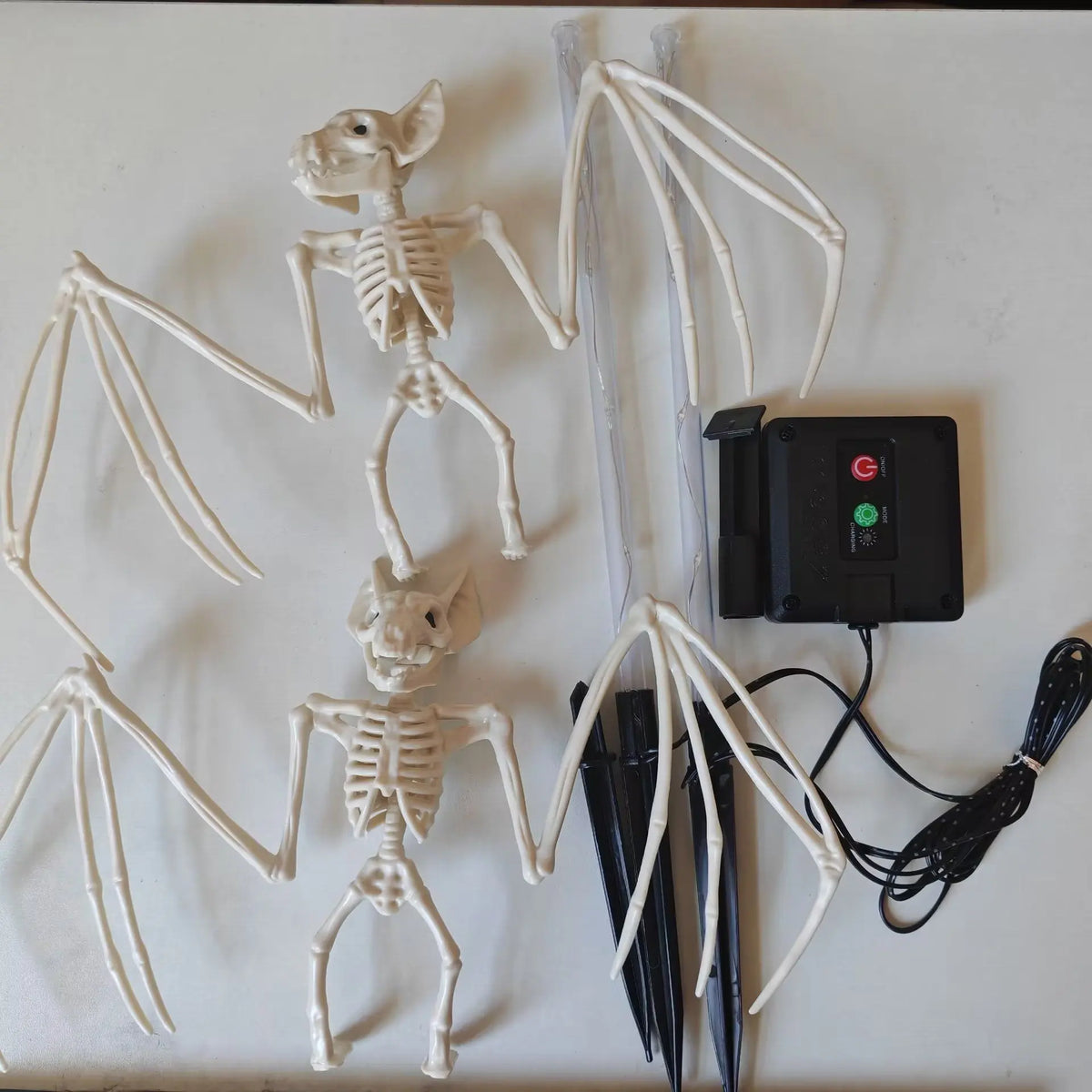 Solar Halloween Bat & Skeleton Pathway Lights