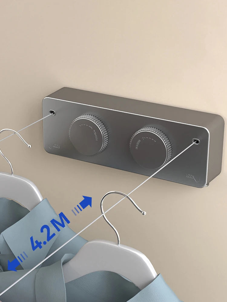 Wall-Mounted Retractable Clothesline