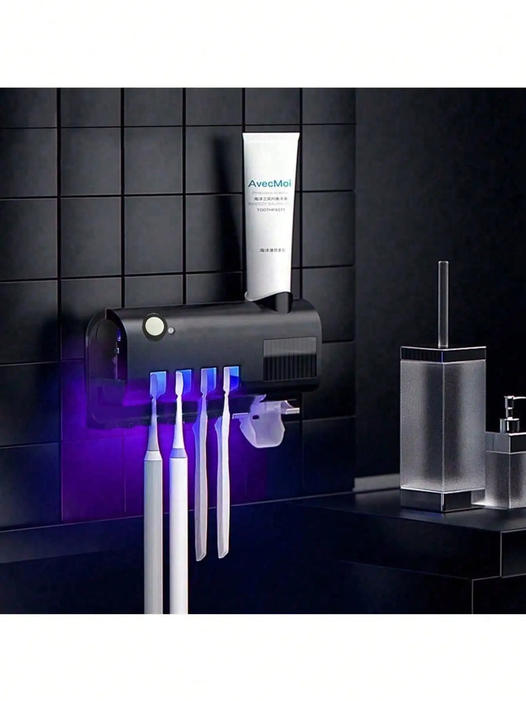 UV Toothbrush Holder & Toothpaste Dispenser