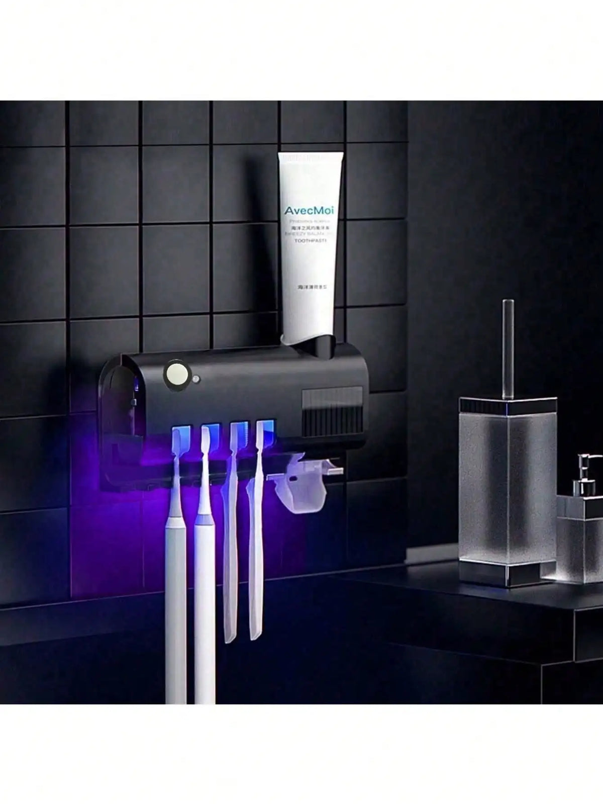 UV Toothbrush Holder & Toothpaste Dispenser