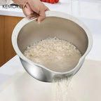 Stainless Steel Rice Washer & Strainer Bowl