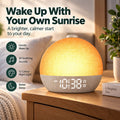 Averoxe Sunrise Wake-Up Light & Sound Alarm Clock